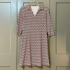 J. Mclaughlin Cady Dress Geometric Print Catalina Cloth Purple Red Women’s Sz XS